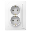 Розетка 2-м СП Blanca 16А IP20 250В с заземл. без защ. шторок бел. SE BLNRS001021