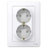 Розетка 2-м СП Blanca 16А IP20 250В с заземл. защ. шторки бел. SE BLNRS001121
