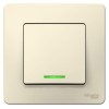 Выключатель 1-кл. СП Blanca 6А IP20 (сх. 1) 250В с подсветкой молочн. SE BLNVS006112