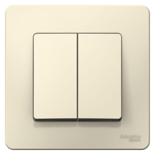 Выключатель 2-кл. СП Blanca 6А IP20 (сх. 5) 250В молочн. SE BLNVS006502