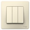 Выключатель 3-кл. СП Blanca 10А IP20 (сх. 1+1+1) 250В молочн. SE BLNVS100502