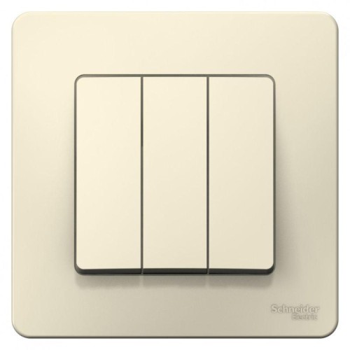 Выключатель 3-кл. СП Blanca 10А IP20 (сх. 1+1+1) 250В молочн. SE BLNVS100502