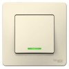 Переключатель проходной 1-кл. СП Blanca 10А IP20 (сх. 6) 250В с подсветкой молочн. SE BLNVS010612