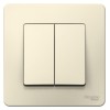 Переключатель проходной 2-кл. СП Blanca 10А IP20 (сх. 6+6) 250В молочн. SE BLNVS106602
