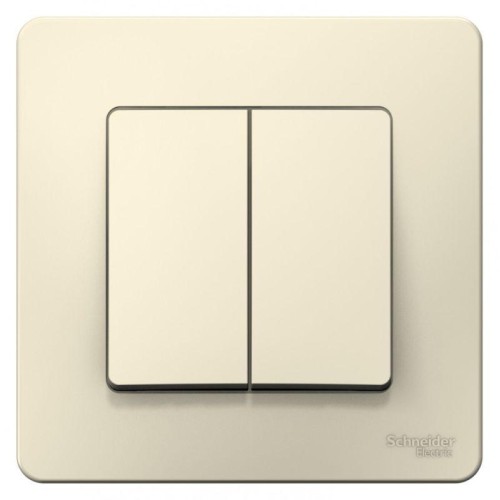 Переключатель проходной 2-кл. СП Blanca 10А IP20 (сх. 6+6) 250В молочн. SE BLNVS106602