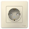 Розетка 1-м СП Blanca 16А IP20 250В с заземл. защ. шторки молоч. SE BLNRS001112