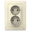 Розетка 2-м СП Blanca 16А IP20 250В с заземл. без защ. шторок молоч. SE BLNRS001022
