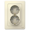 Розетка 2-м СП Blanca 16А IP20 250В с заземл. защ. шторки молоч. SE BLNRS001122