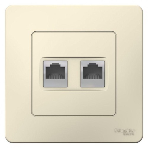 Розетка компьютерная 2-м СП Blanca RJ45 кат.5E молочн. SE BLNIS045452