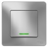 Переключатель проходной 1-кл. СП Blanca 10А IP20 (сх. 6) 250В с подсветкой алюм. SE BLNVS010613