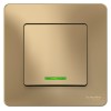 Выключатель 1-кл. СП Blanca 10А IP20 (сх. 1) 250В с подсветкой титан SE BLNVS010114