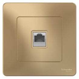 Розетка компьютерная 1-м СП Blanca RJ45 кат.5E титан SE BLNIS045004