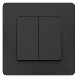 Переключатель проходной 2-кл. СП Blanca 10А IP20 (сх. 6+6) 250В антрацит SE BLNVS106606