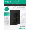 Розетка 2-м СП Blanca 16А IP20 250В с заземл. без защ. шторок антрацит SE BLNRS001026