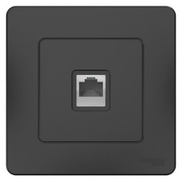 Розетка телефонная 1-м СП Blanca RJ11 антрацит SE BLNIS011006