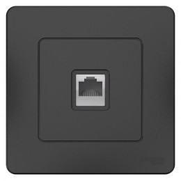 Розетка компьютерная 1-м СП Blanca RJ45 кат.5E антрацит SE BLNIS045006