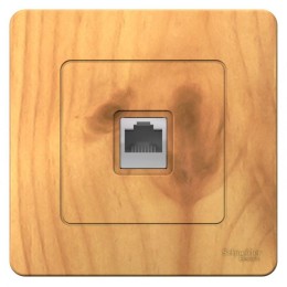 Розетка телефонная 1-м СП Blanca RJ11 ясень SE BLNIS011005