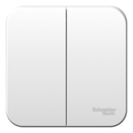 Выключатель 2-кл. ОП Blanca 10А IP20 (сх. 5) 250В с металлич. пластиной бел. SE BLNVA105021