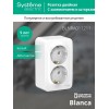 Розетка 2-м ОП Blanca 16А IP20 250В с заземл. защ. шторки с изолир. пластиной бел. SE BLNRA011211