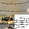 Гирлянда светодиодная "Нить" 20м 200LED тепл. бел. 18Вт 230В IP67 эффект мерцания провод каучук черн