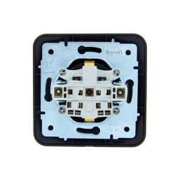 Розетка 1-м СП ASTI 16А IP20 с заземл. термопласт в сборе черн. бархат. LEZARD 7081-4242-122B