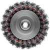 Корщетка-чашка гайка М14 стальная витая проволока 125мм блистер КУРС 39099