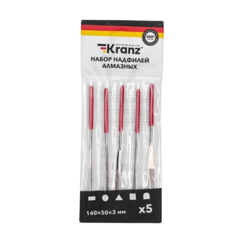 Набор надфилей алмазных 140х50х3мм Kranz KR-12-4111