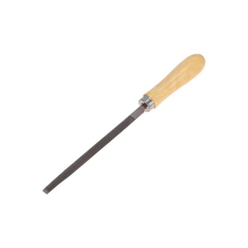Напильник треугольный 150мм деревянная ручка Kranz KR-12-4121