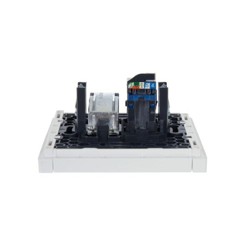 Розетка 2-м TV+RJ45 кат.6 FORTE&PIANO FP237 бел. IEK FP-AK20-2-K01