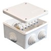 Коробка распределительная ОП 85х85х45мм IP54 с клемм. 7 выходов 3 гермоввода 10А 6 контактов крышка