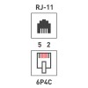 Переходник телефонный гнездо 6Р-4С (RJ-11)-гнездо 6Р-4С (RJ-11) блист. Rexant 06-0107-A
