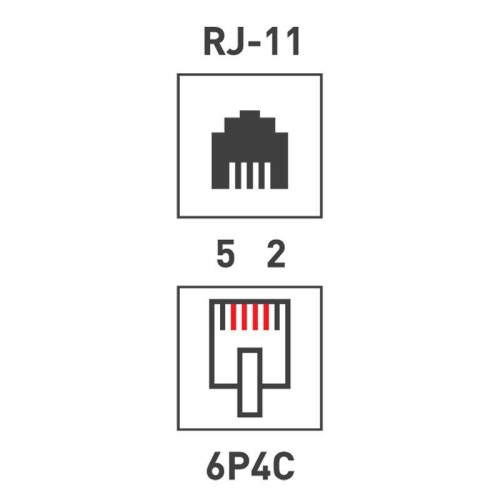 Переходник телефонный гнездо 6Р-4С (RJ-11)-гнездо 6Р-4С (RJ-11) блист. Rexant 06-0107-A