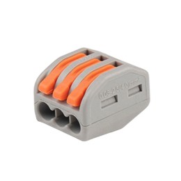 Клемма монтажная рычажного соединения PTC-3P 222-413 BL/10 450В 32А 0.08-2.5(4.0)кв.мм Jazzway 50507