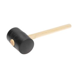 Киянка резиновая 1130г черн. резина деревянная рукоятка Kranz KR-12-8146