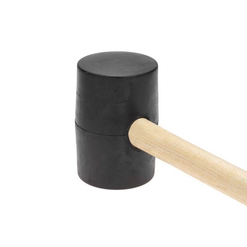 Киянка резиновая 1130г черн. резина деревянная рукоятка Kranz KR-12-8146