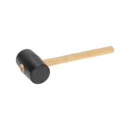 Киянка резиновая 680г черн. резина деревянная рукоятка Kranz KR-12-8144