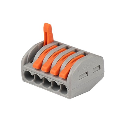 Клемма монтажная рычажного соединения PTC-5P 222-415 BL/5 450В 32А 0.08-2.5(4.0)кв.мм Jazzway 505076