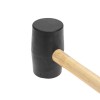 Киянка резиновая 910г черн. резина деревянная рукоятка Kranz KR-12-8145