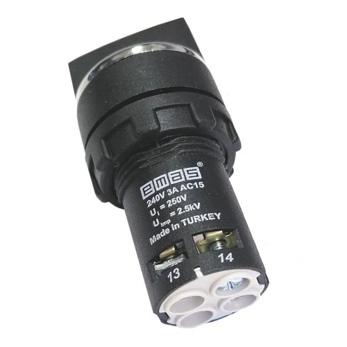Переключатель моноблочный 22мм IP 40 2НО без фиксации EMAS MB101S32