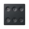 Выключатель сенсорный 6-кл. СП Simon 82 Sense IP20 с тематич. маркир. Т2 графит Simon 8000664-038