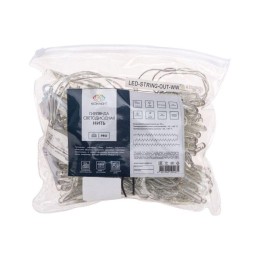 Гирлянда светодиодная "Нить" 10м 100LED бел. 10Вт 230В IP65 постоян. свечение провод ПВХ прозр. (нуж