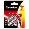 Элемент питания алкалиновый AA/LR6 1.5В Plus Alkaline 4+2LR6-BP 4+2 бесплатно промо (уп.6шт) Camelio