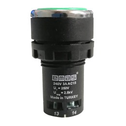 Кнопка нажимная моноблочная 22мм IP 40 1НО+1НЗ с цифрой | EMAS MB102DY1