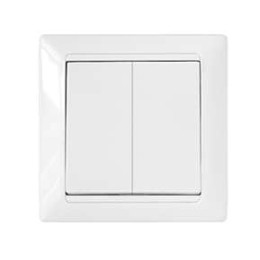 Переключатель проходной 2-кл. СП 10А IP44 бел. Bylectrica С(6+6) 10-881