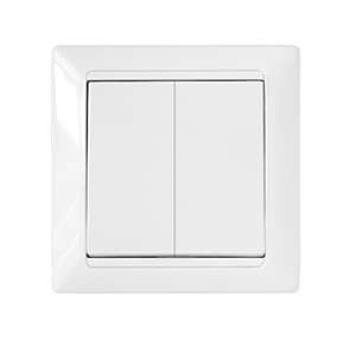 Переключатель проходной 2-кл. СП 10А IP44 бел. Bylectrica С(6+6) 10-881