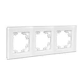 Рамка 3-м Афина стеклянная бел. UNIVersal 2244