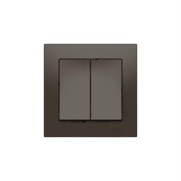 Выключатель 2-кл. AtlasDesign (сх. 5) 10AX быстрозажим. клем. в сборе мокко SE ATN000652S