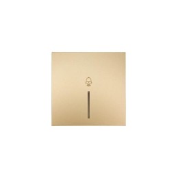 Кнопка звонка с индик. СП ZIMA IP20 безвинт. зажим зол. LEZARD 704-3688-108QC