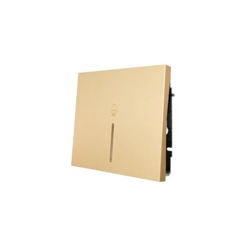Кнопка звонка с индик. СП ZIMA IP20 безвинт. зажим зол. LEZARD 704-3688-108QC