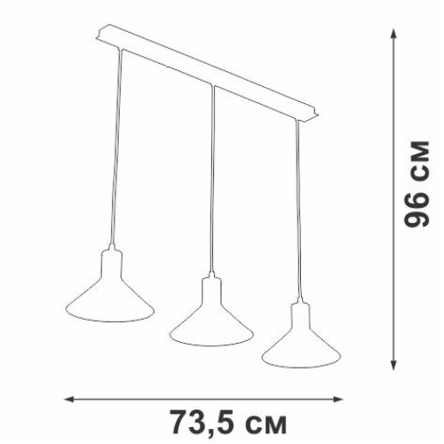 Люстра 3хE27 макс. 40Вт Vitaluce V3788-1/3S